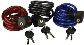 FISCHER Kabel-Fahrradschloss Family, Länge: 1.800 mm Seilschloss ohne Rahmenhalter, Durchmesser: 8 mm,