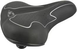 FISCHER Touren-Fahrradsattel Elastomer, schwarz/weiß optimale Körperanpassung durch Gel-Einlage, bequemes