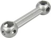 FISCHER Fahrrad-Knochenschlüssel für 10 verschiedene Schraubmaße 6-15 mm