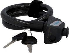 FISCHER Seil-Fahrradschloss, Länge: 600 mm, schwarz Seilschloss ohne Rahmenhalter, Durchmesser: 14 mm, Seil