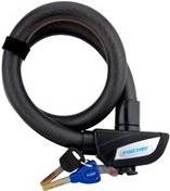 FISCHER Seil-Fahrradschloss, Länge: 850 mm, schwarz Seilschloss ohne Rahmenhalter, Durchmesser: 23 mm, Seil