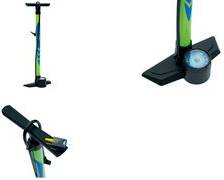 FISCHER Fahrrad-Standpumpe Plus Volume, für alle Ventile speziell für MTB, Trekking und Plus-Bereifung entwickelt,