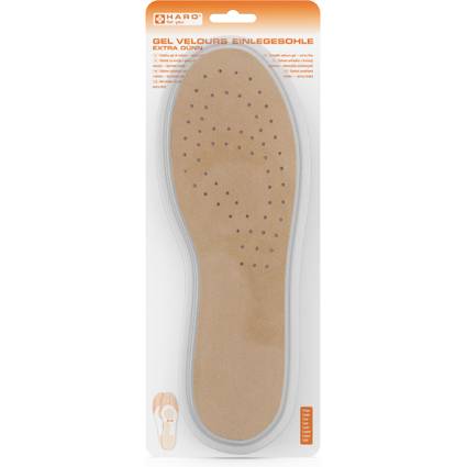 HARO Einlegesohle Gel Velours, Größe: 36-46