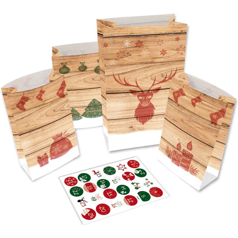 ROTH Adventskalender 24 Adventstütchen "Hygge-Style"