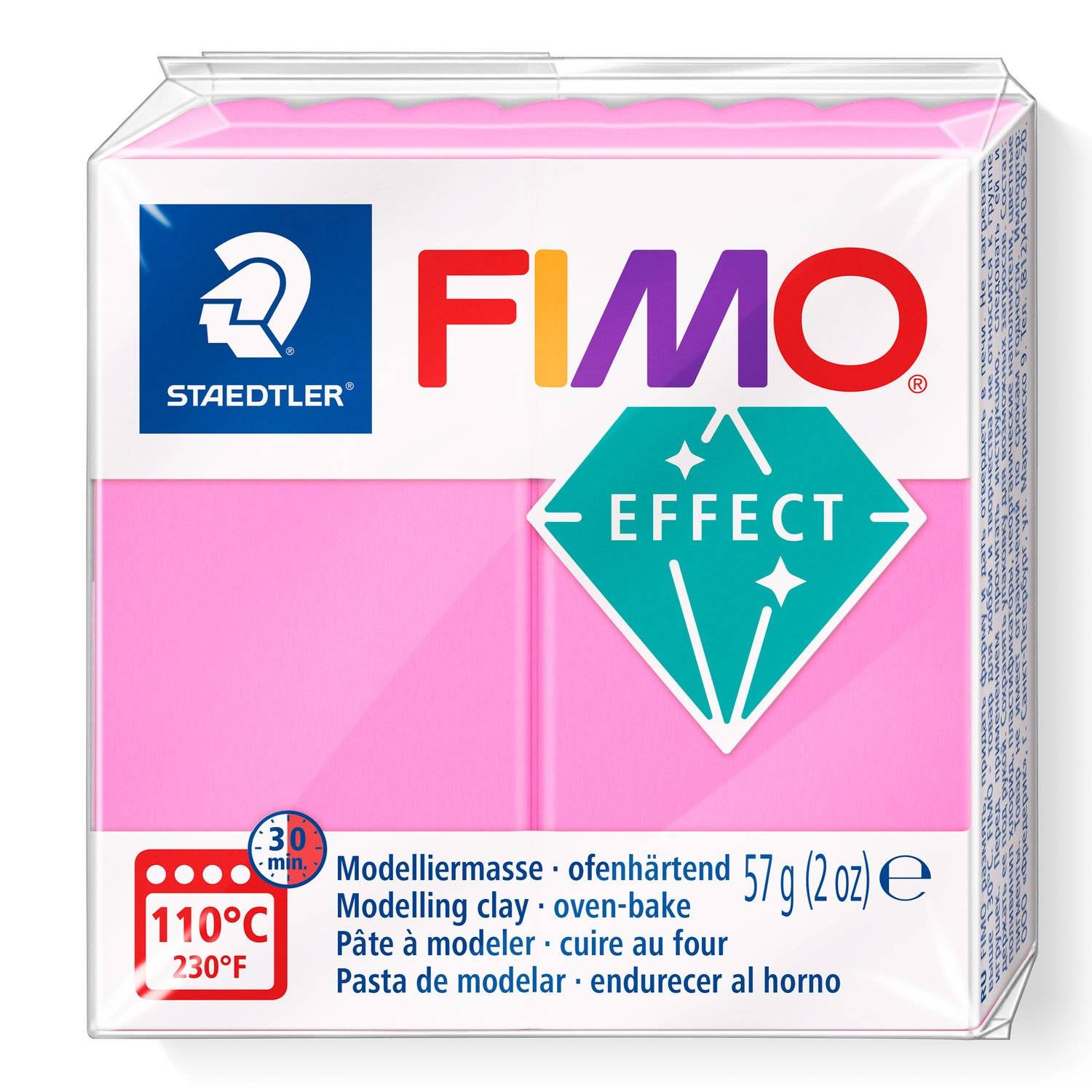 Staedtler FIMO 8010, Knetmasse, Fuchsie, Erwachsene, 1 Stück(e), Neon fuchsia, 1 Farben