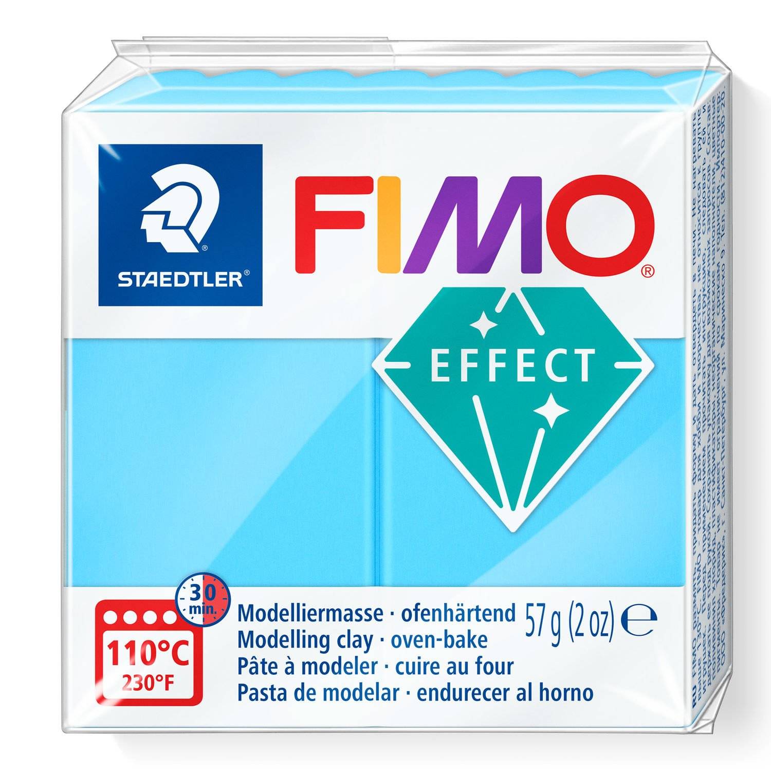 Staedtler FIMO 8010, Knetmasse, Blau, Erwachsene, 1 Stück(e), Neon blue, 1 Farben