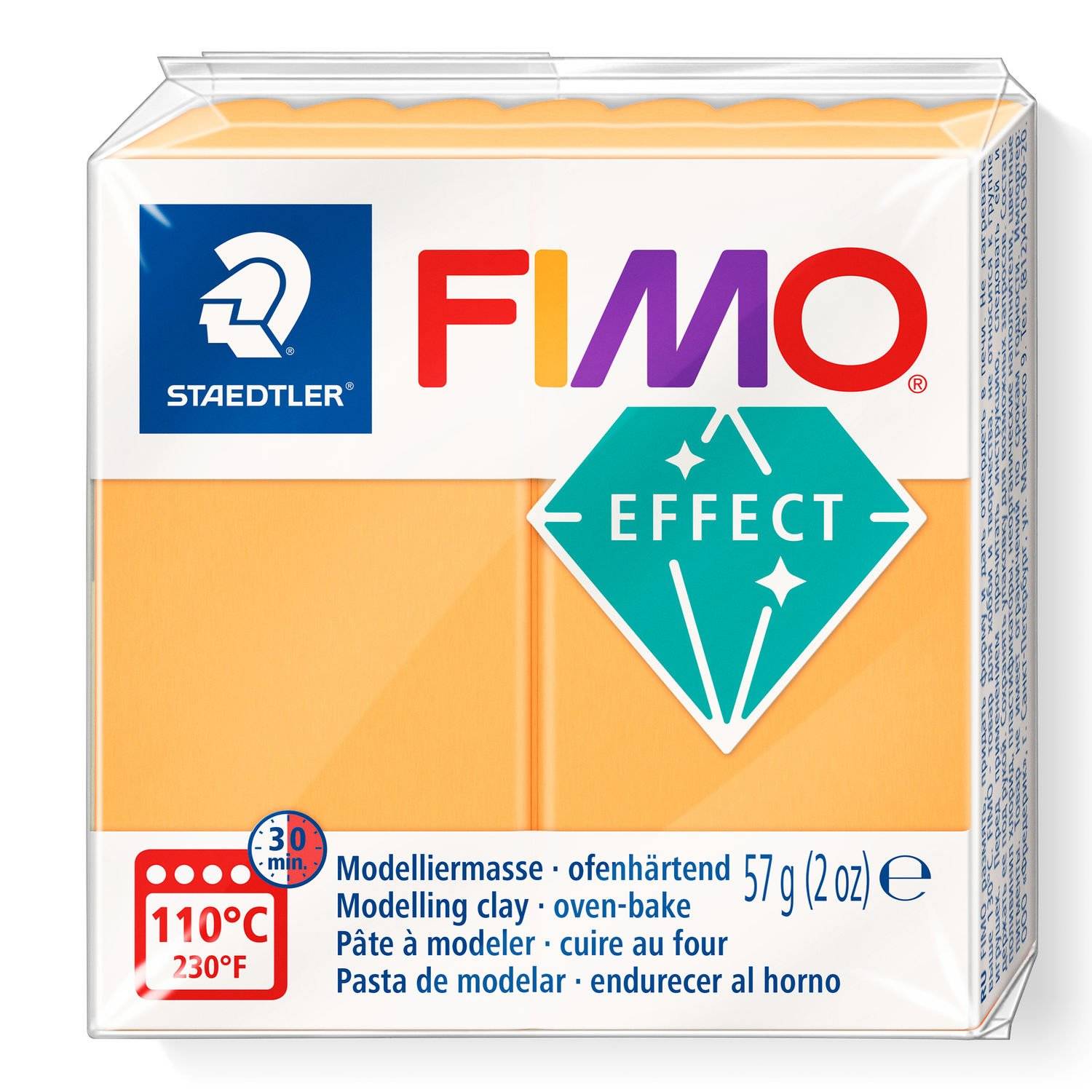 Staedtler FIMO 8010, Knetmasse, Orange, Erwachsene, 1 Stück(e), Neon orange, 1 Farben