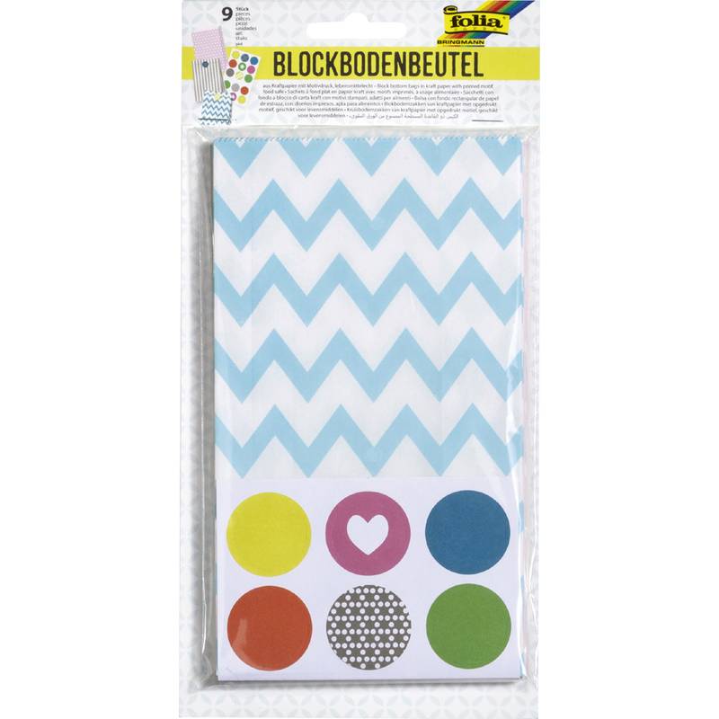 folia Papiertüten, 130 x 200 mm, mit Motiven, sortiert