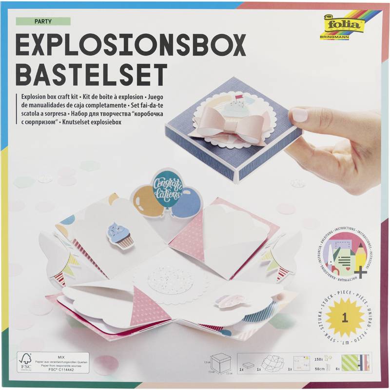 folia Explosionsbox-Bastelset "Happy Birthday"