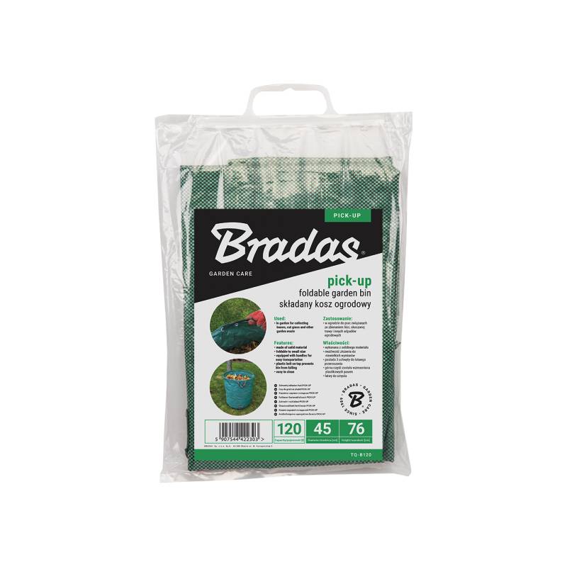 Bradas Gartensack PICK-UP, faltbar, 120 Liter, grün