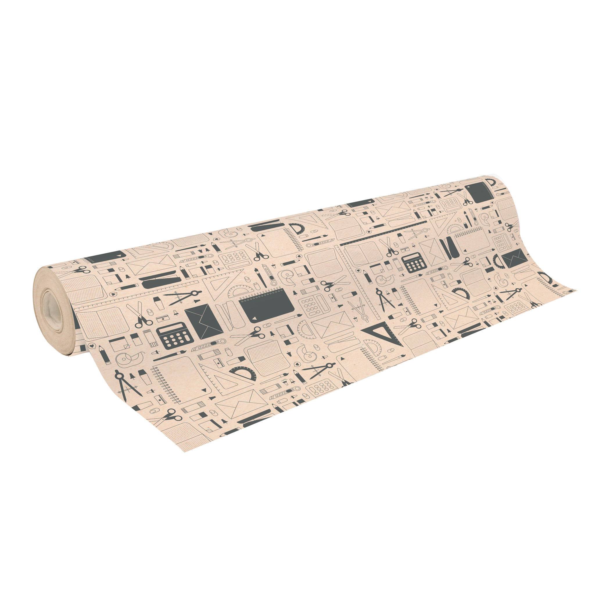 Clairefontaine Geschenkpapierrolle Kraft 50x0,70m Papeterie Kartonbraun 223809C