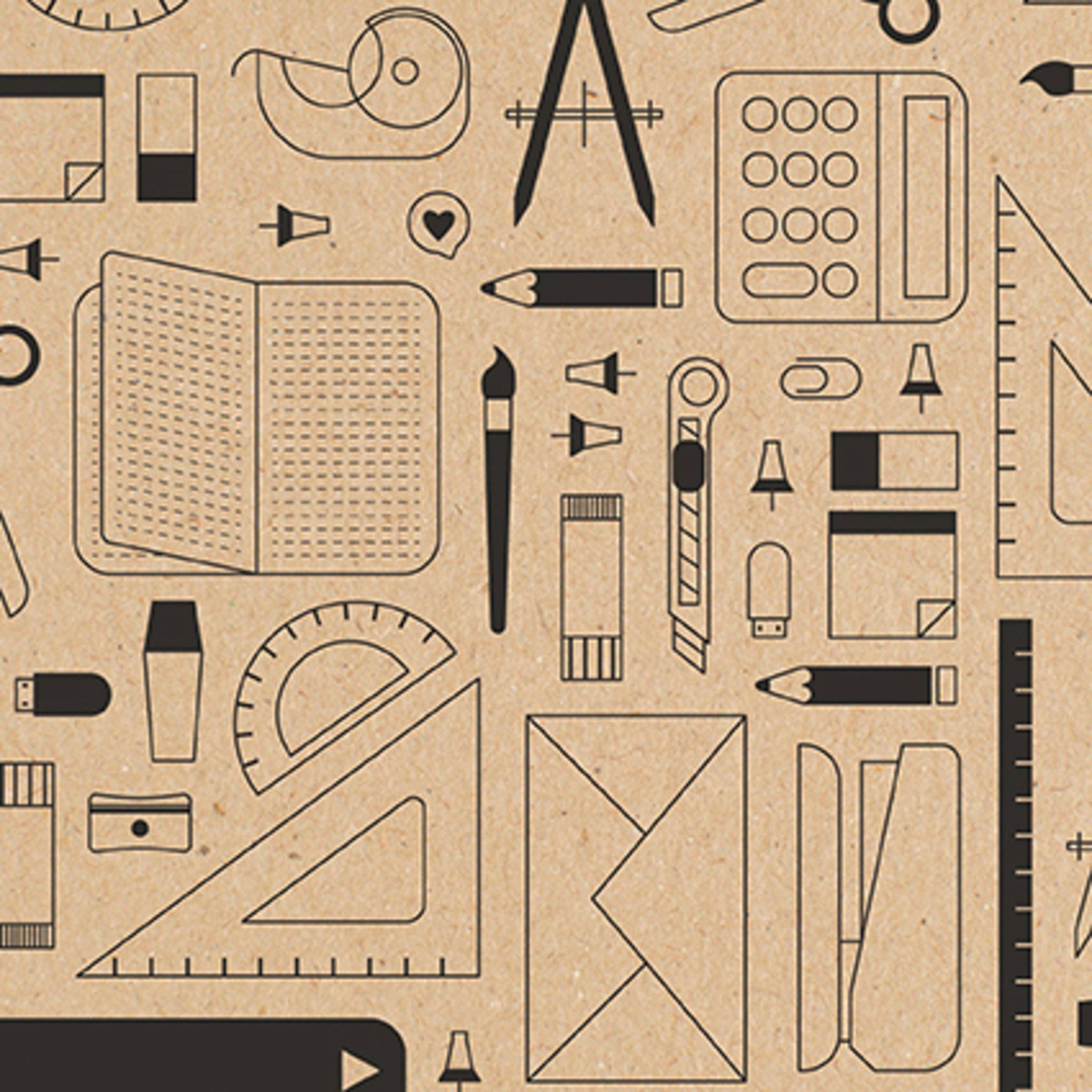 Clairefontaine Geschenkpapierrolle Kraft 50x0,70m Papeterie Kartonbraun 223809C