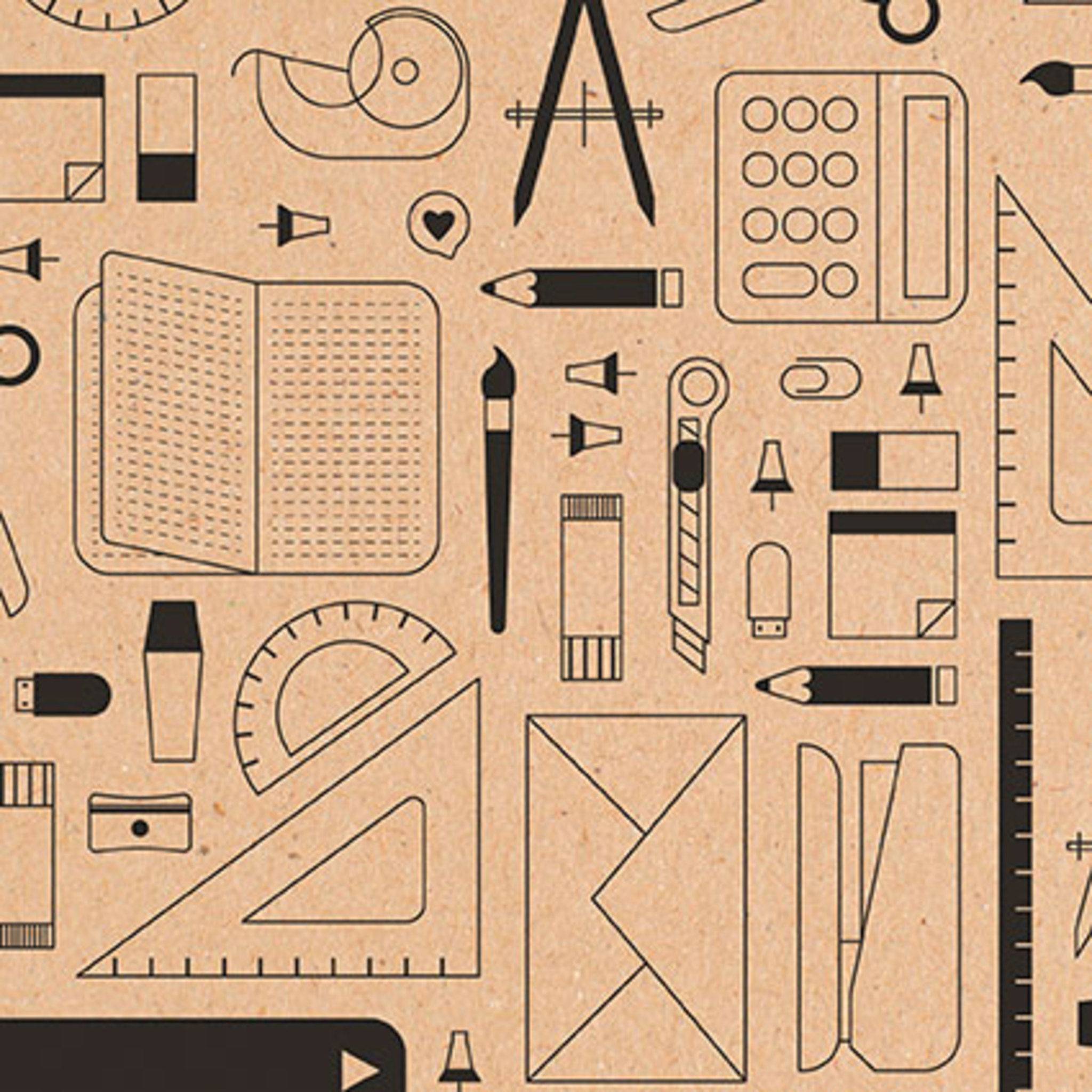 Clairefontaine Geschenkpapierrolle Kraft 50x0,70m Papeterie Kartonbraun 223809C