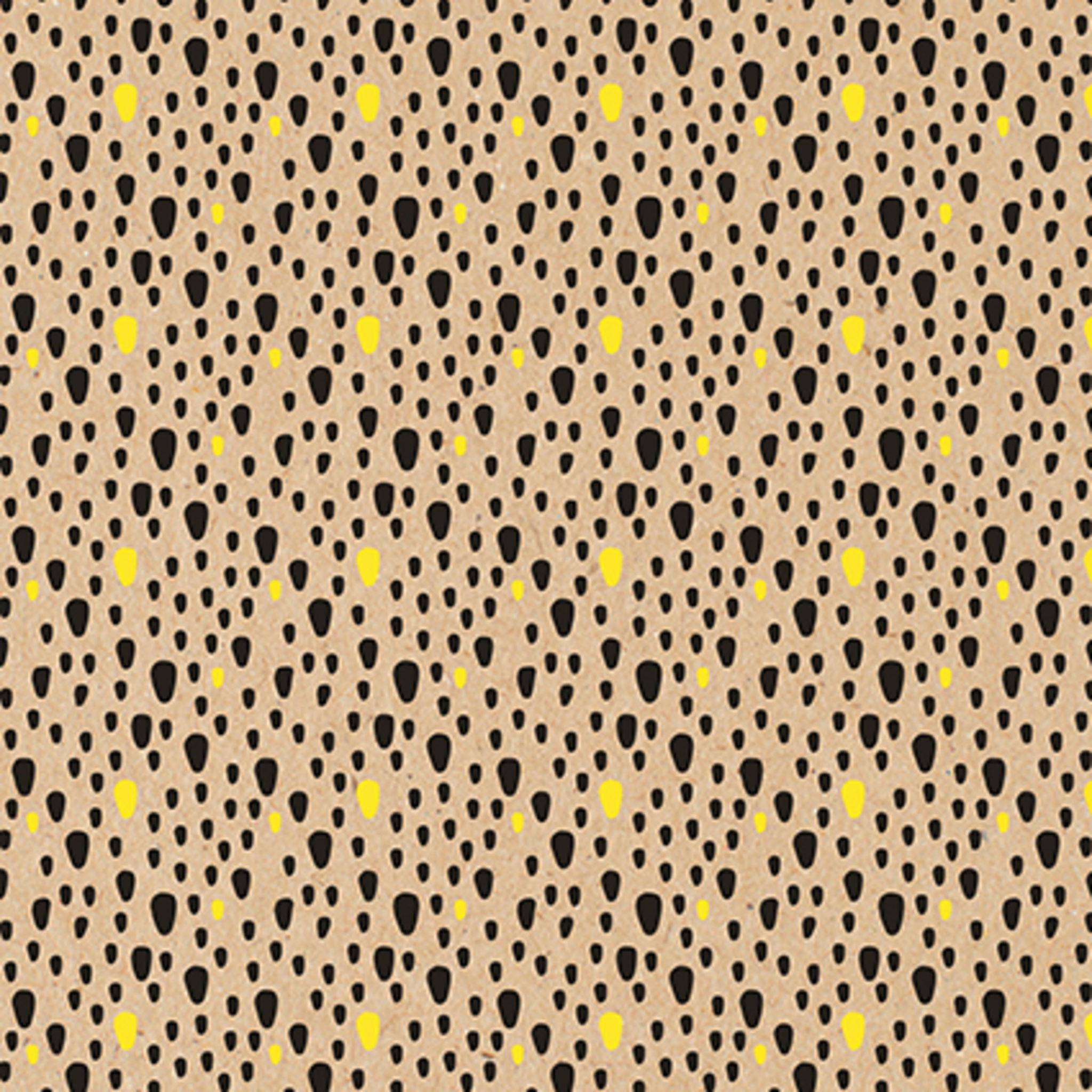 Clairefontaine Geschenkpapierrolle Kraft 70g 50x0,70m, Neonkerne Schwarz 223812C