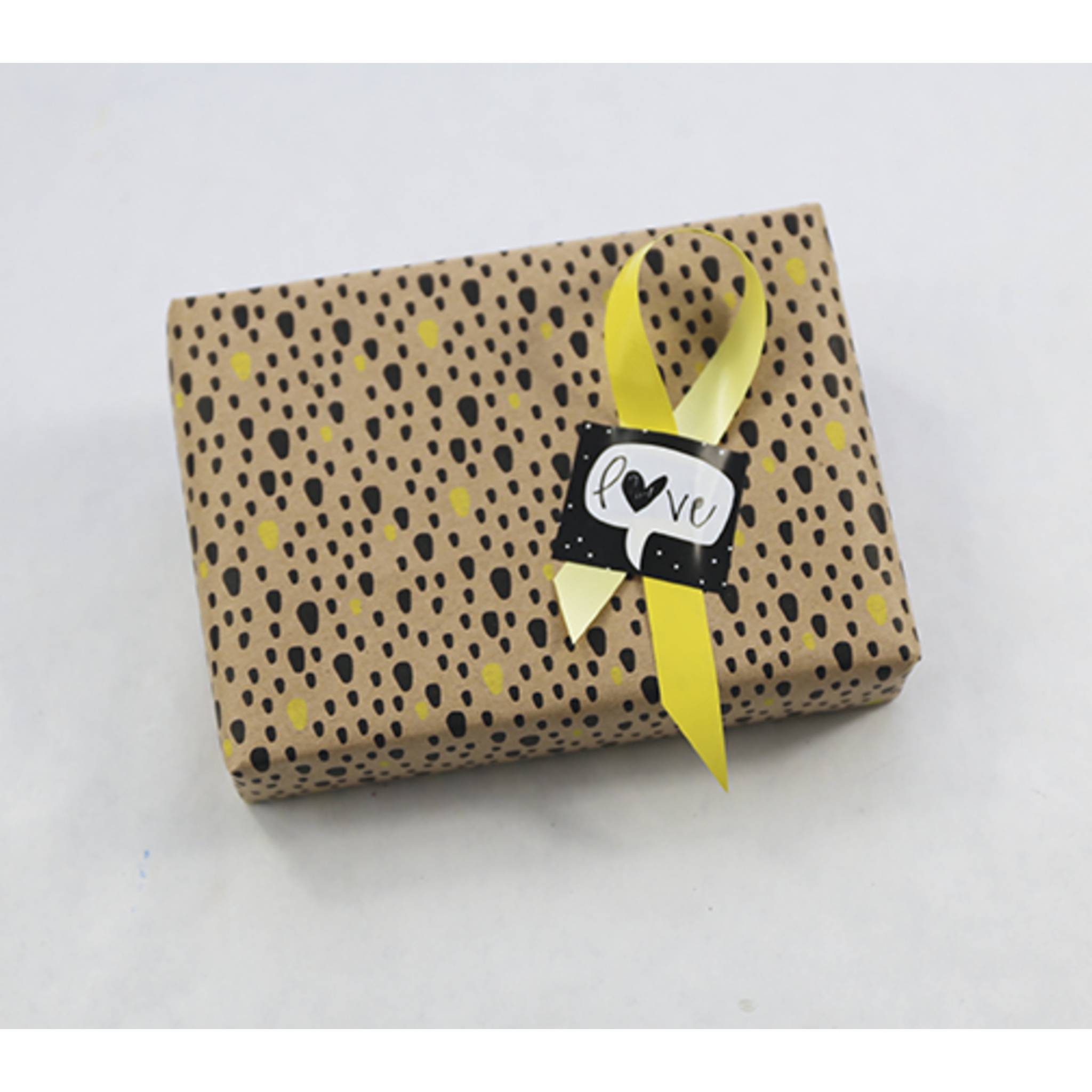 Clairefontaine Geschenkpapierrolle Kraft 70g 50x0,70m, Neonkerne Schwarz 223812C