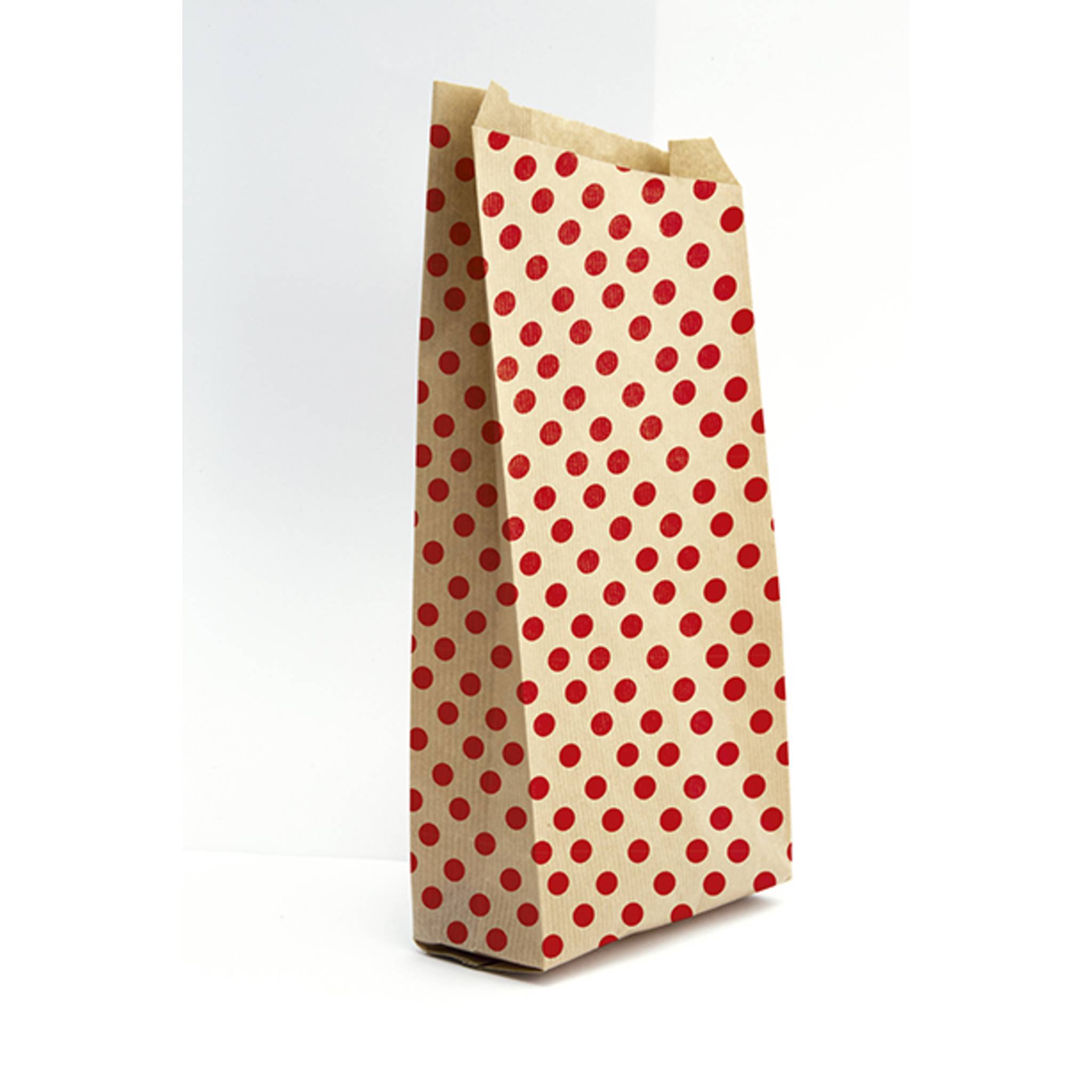 Clairefontaine Pkg 50 Geschenktüten Kraft, 21x37+7cm, Punkte Kartonbraun 394108C