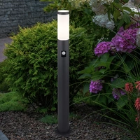 Gartenstehlampe Gartenlampe mit Bewegungsmelder anthrazit Edelstahl E27 Wegeleuchte Garten, 3 Sensoreinstellungen, 1x E27, H 80 cm, 2er Set Gartenstehlampe Gartenlampe mit Bewegungsmelder anthrazit Edelstahl E27 Wegeleuchte Garten, 3 Sensoreinstellungen, 1x E27, H 80 cm, 2er Set