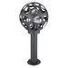 Sockelleuchte Außen Edelstahl Gartenlampe Kugel Stehlampe Aussen mit Strom, ALU Loch-Design anthrazit, 1x E27, DxH 20x 45 cm Sockelleuchte Außen Edelstahl Gartenlampe Kugel Stehlampe Aussen mit Strom, ALU Loch-Design anthrazit, 1x E27, DxH 20x 45 cm