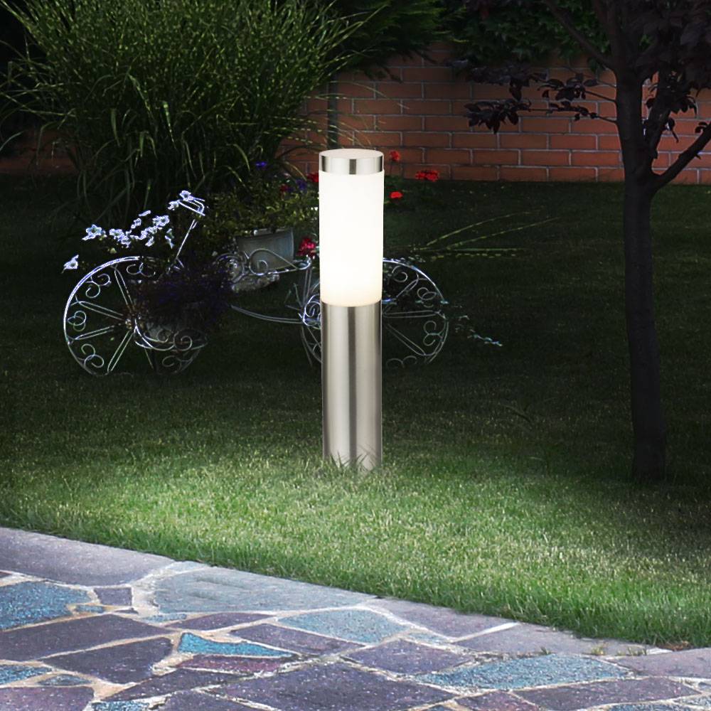 LED Außen Standleuchte Beleuchtung Stand Lampe Edelstahl IP44 Licht