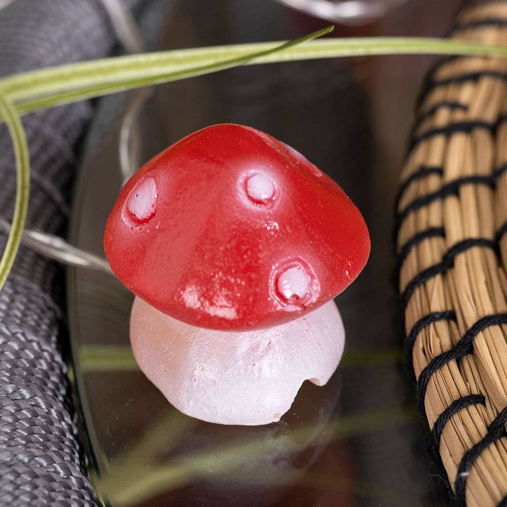 Solar Pilz Solar Terrassenbeleuchtung für Außen Lichterkette Pilze, 6x Fliegenpilze, LED Akku, L 270 cm, Garten Terrasse