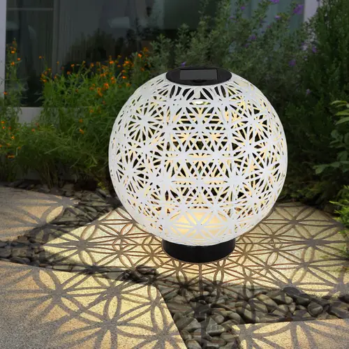 Solarlampe Kugelsolarleuchten für Außen orientalische Kugel LED Gartenkugeln Solar, Beton Optik in weiß Lichteffekt, 1x LED warmweiß, DxH 20x21 cm Solarlampe Kugelsolarleuchten für Außen orientalische Kugel LED Gartenkugeln Solar, Beton Optik in weiß Lichteffekt, 1x LED warmweiß, DxH 20x21 cm