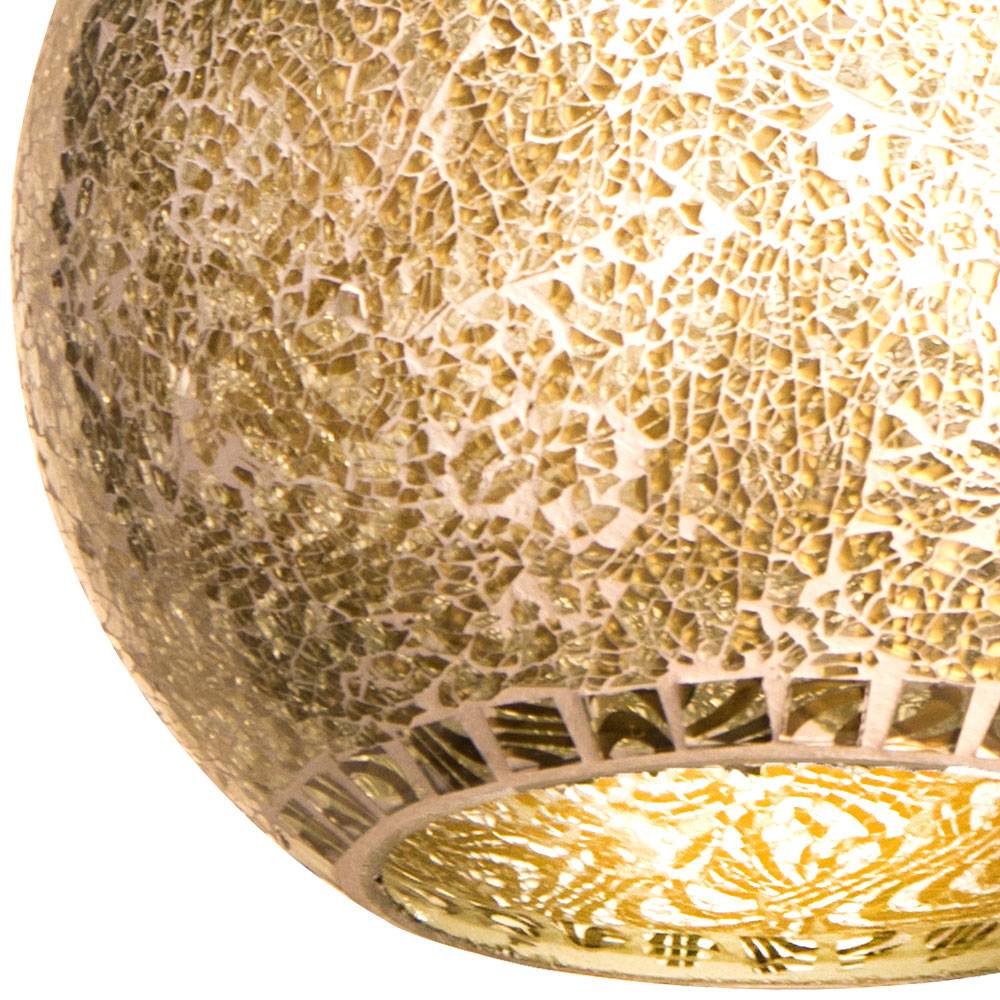 Decken Pendel Lampe Mosaik Design Wohn Ess Zimmer Beleuchtung Glas Hänge Leuchte GOLD