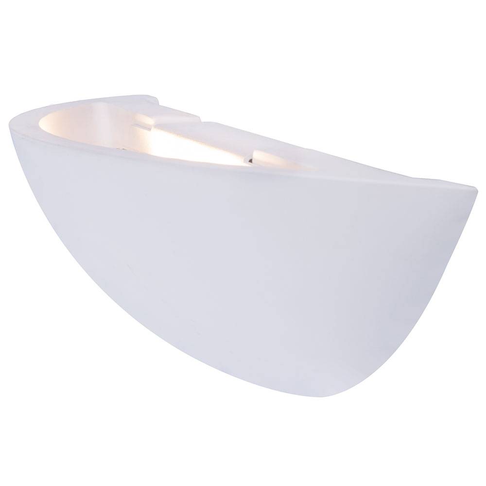 Gips Wandleuchte Wandlampe LED Innen Wandlampe Flur Indirekte Beleuchtung Wand, aufwärts leuchtend weiß, 1x LED 500 Lumen warmweiß, BxT 30x7,5 cm