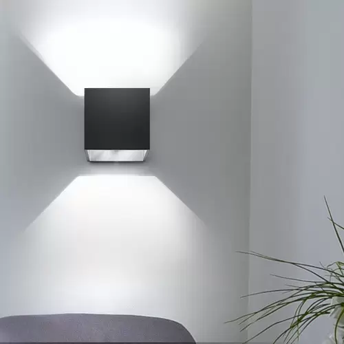 UP Down Wandleuchte Innen Up and Down Leuchten Innen Wandleuchte Cube, Lichteffekt ALU schwarz, 1x G9, L 10 cm UP Down Wandleuchte Innen Up and Down Leuchten Innen Wandleuchte Cube, Lichteffekt ALU schwarz, 1x G9, L 10 cm