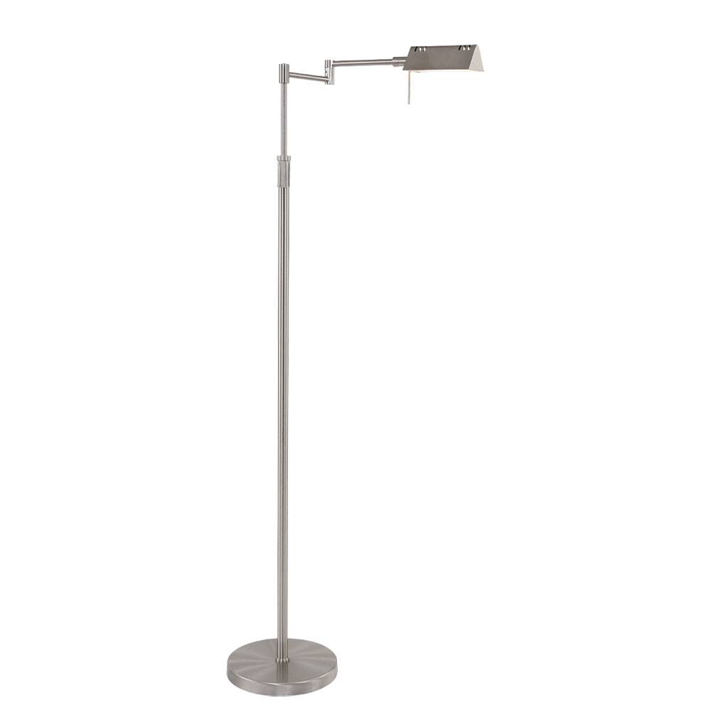LED Steh Leuchte Stahl Höhen verstellbar Klapparm Gelenk Stand Lampe Wohn Zimmer Beleuchtung