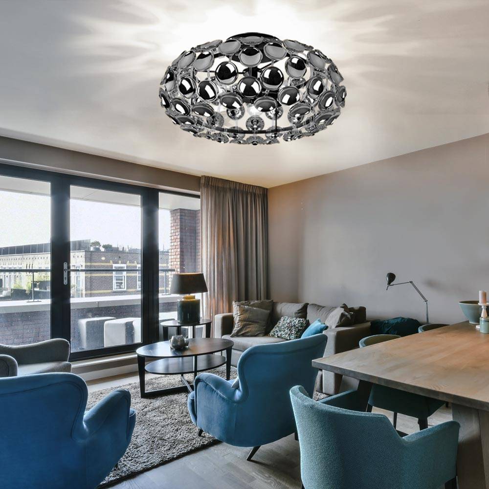 LED Alexa Deckenleuchte Deckenlampe Smart, Acryldekor, RGB LED Farbwechsel dimmbar, 3x 5 Watt 3x 470 Lumen 2700-6400K, DxH 48 x 23 cm