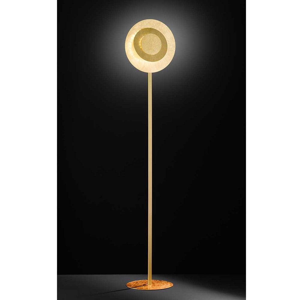 LED Design Steh Leuchte Wohn Schlaf Zimmer Beleuchtung Stand Lampe gold patina