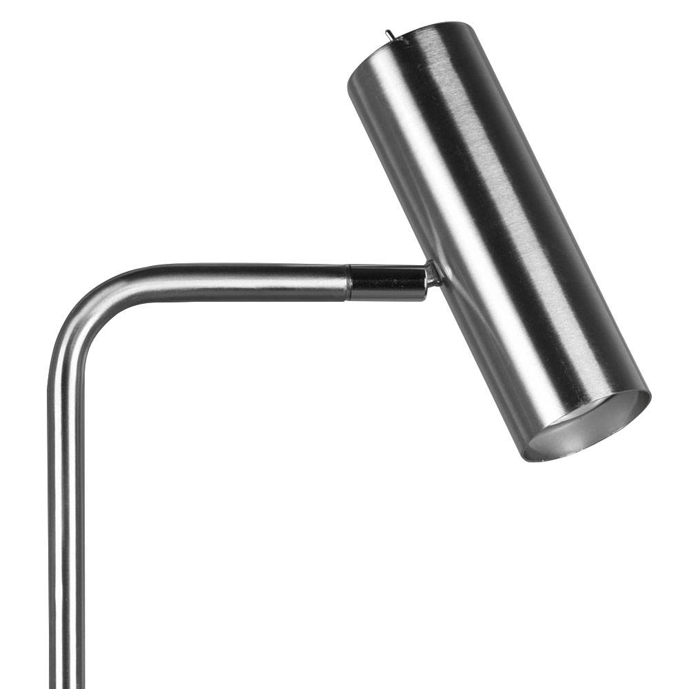 Stehleuchte Leselampe Verstellbare Stehlampe Stehleuchte silber modern, beweglicher Spot, nickel matt, 1x GU10, H 151 cm, Wohnzimmer
