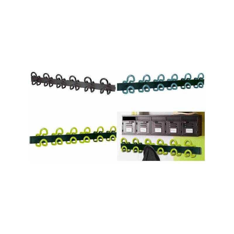 UNiLUX Wandgarderobe "FIL 346", 6 Haken, Farbe: schwarz