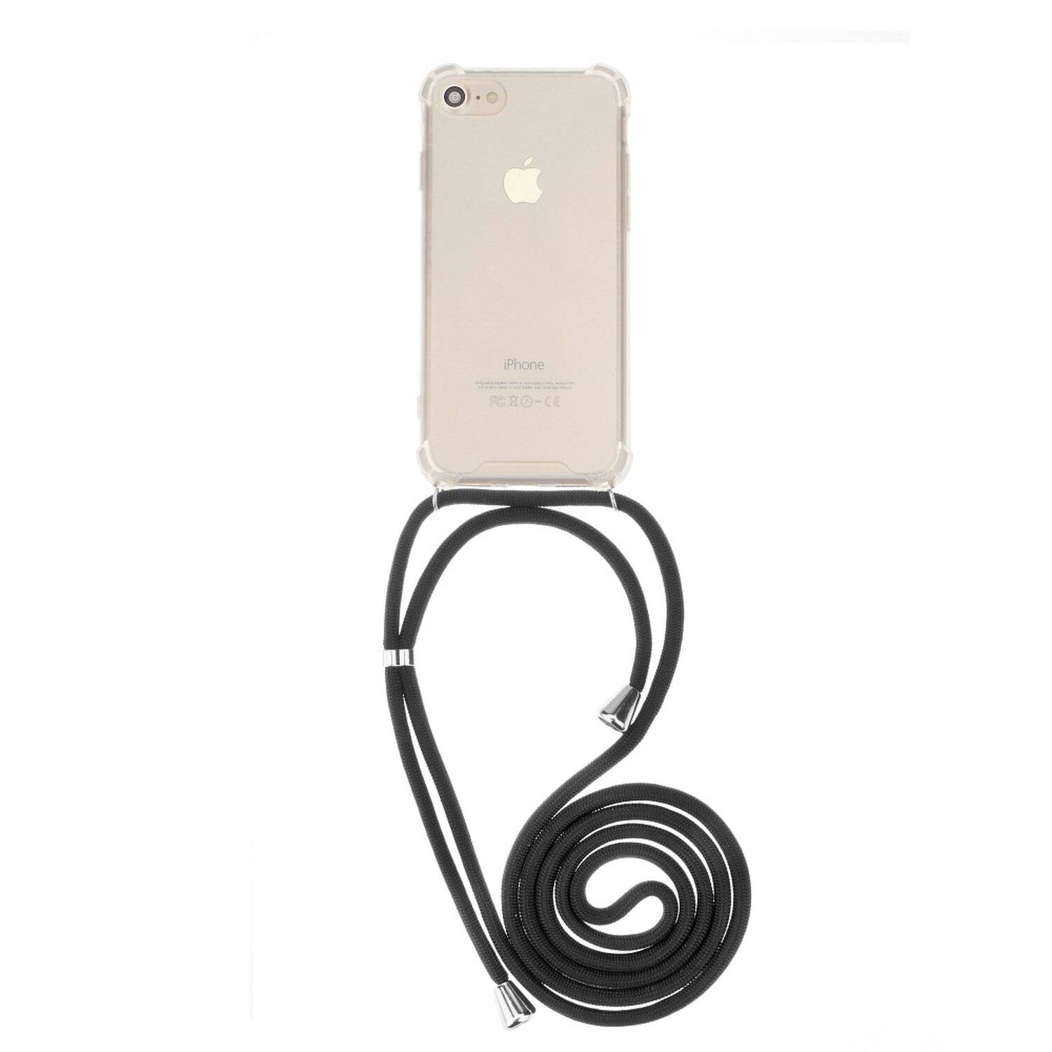 Handyhülle Case Handykette Schutz mit Band Kordel Kette Schnur zum Umhängen kompatibel mit Samsung Galaxy M21 (M215F)