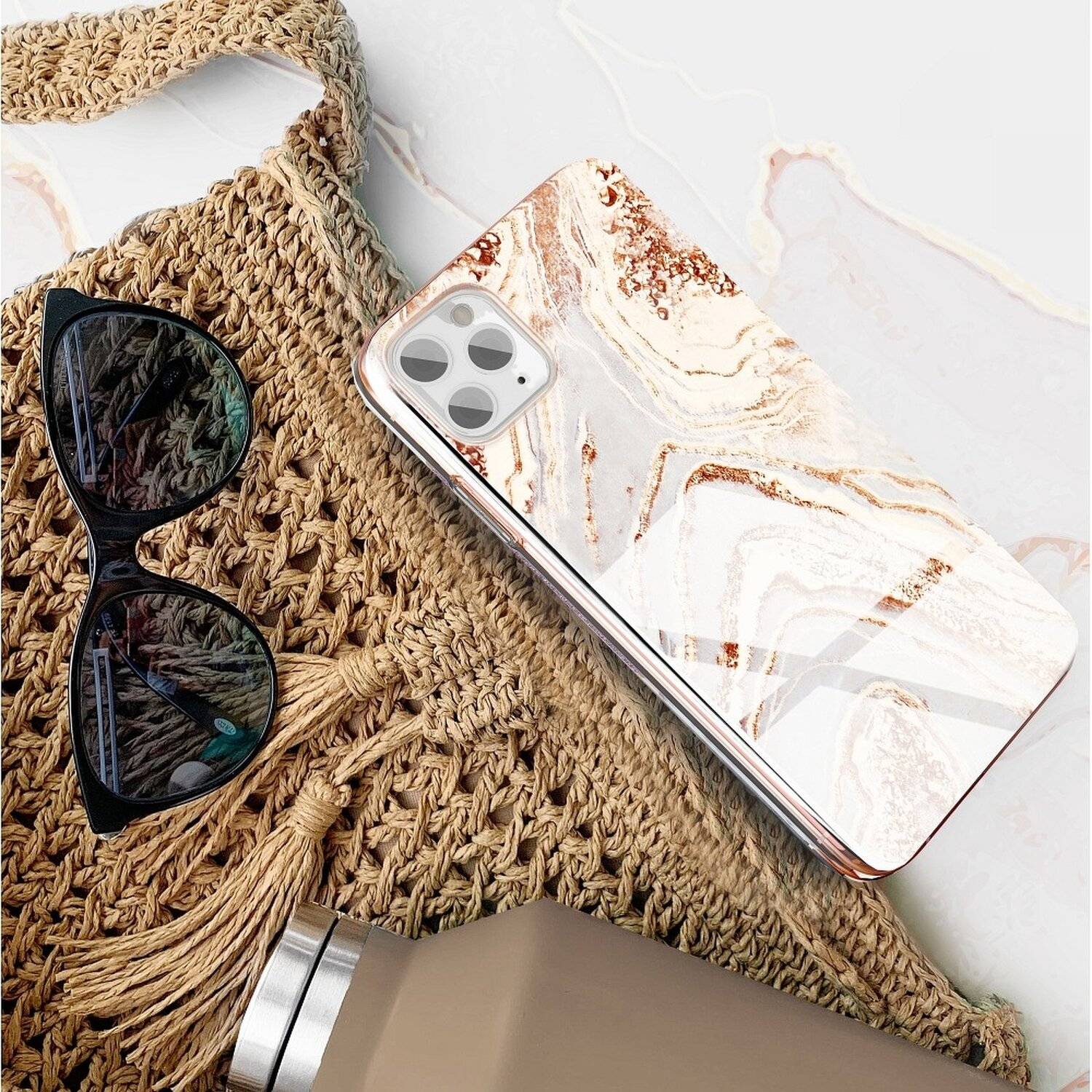 Handy Hülle Schutz Cover Case "Marble Cosmo" Muster Tasche für iPhone 12 Mini Motiv 9
