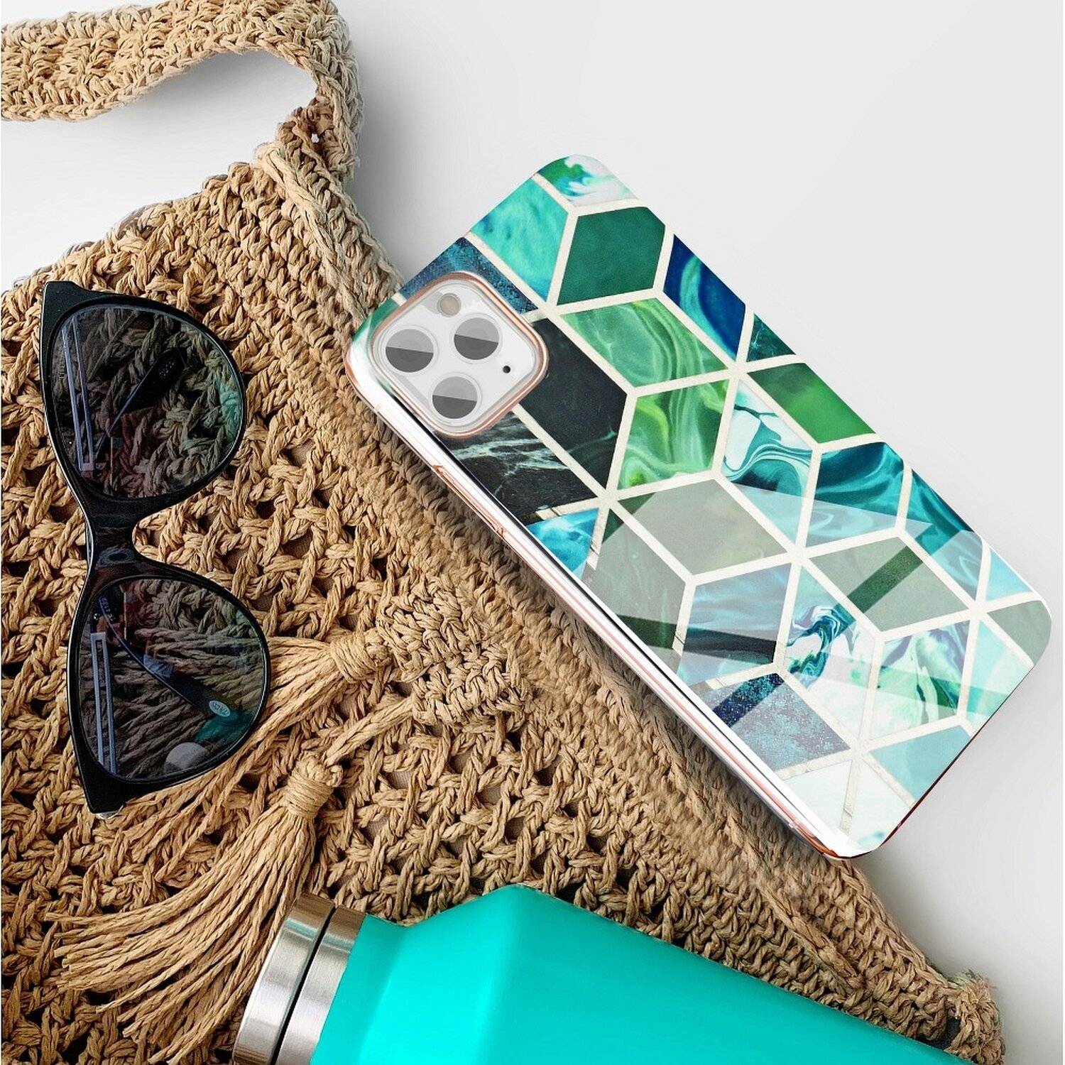 Handy Hülle Schutz Cover Case "Marble Cosmo" Muster Handyschale Tasche für Samsung Galaxy M31s (M317F) Motiv 8