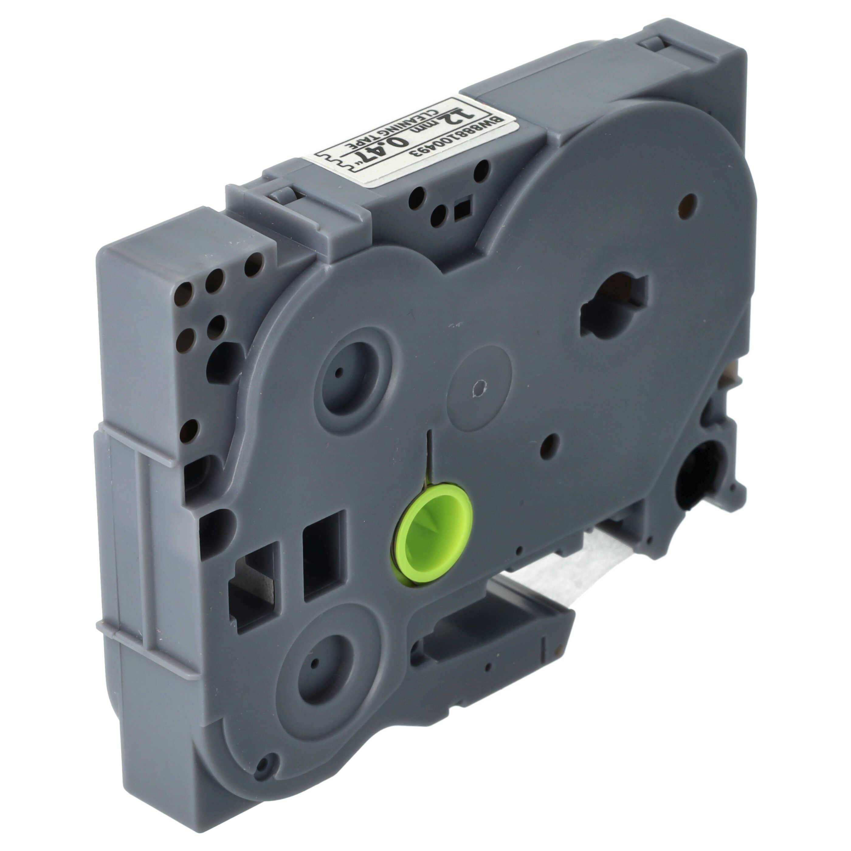 vhbw Druckkopf Reinigungskassette kompatibel mit Brother PT H101C, H101GB, H101, H100LB, H100R Beschriftungsgerät - 2,5mx 12mm