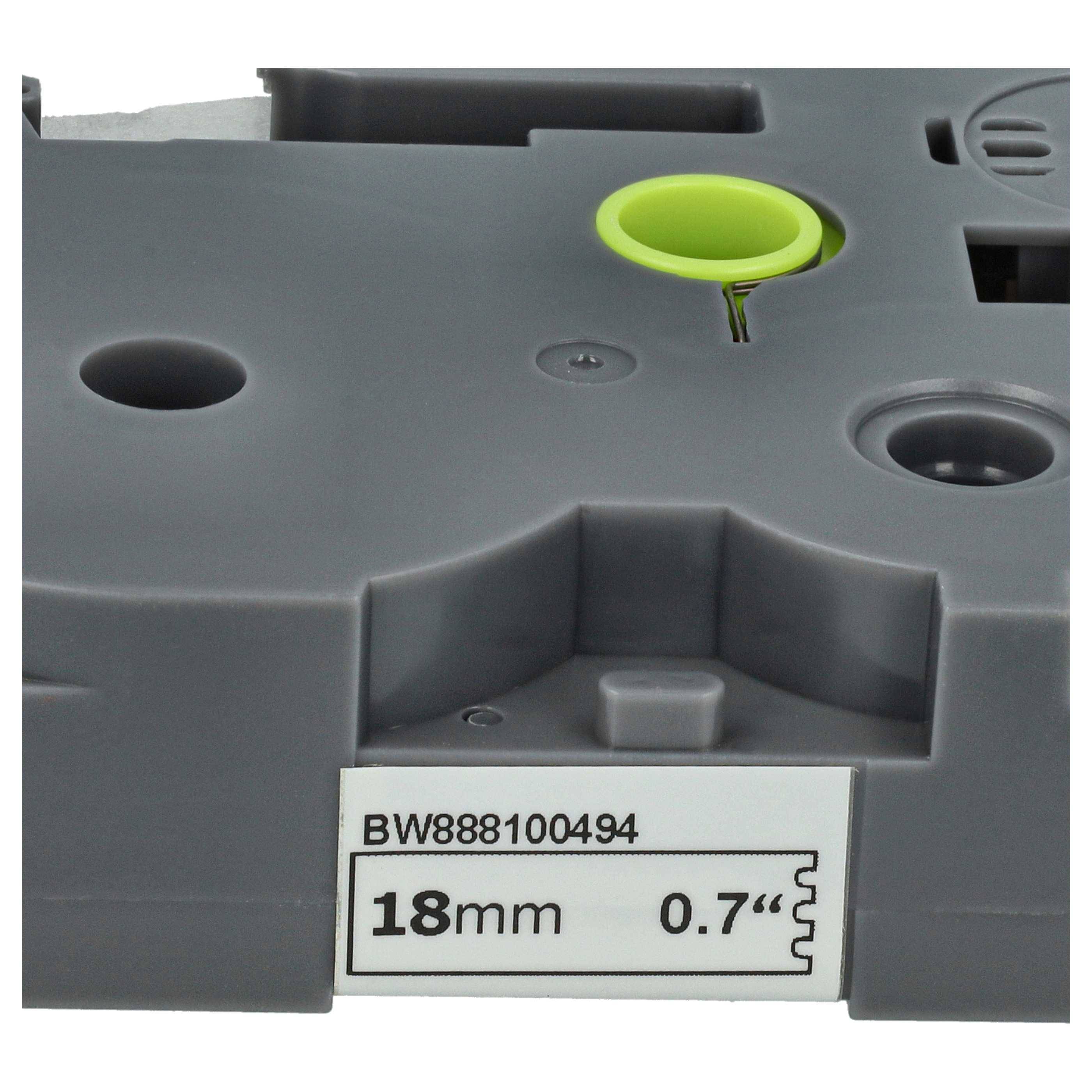 vhbw Druckkopf Reinigungskassette kompatibel mit Brother PT 1000F | 1300, 1400, 1500pc, 1000BTS Beschriftungsgerät - 2,5mx 18mm