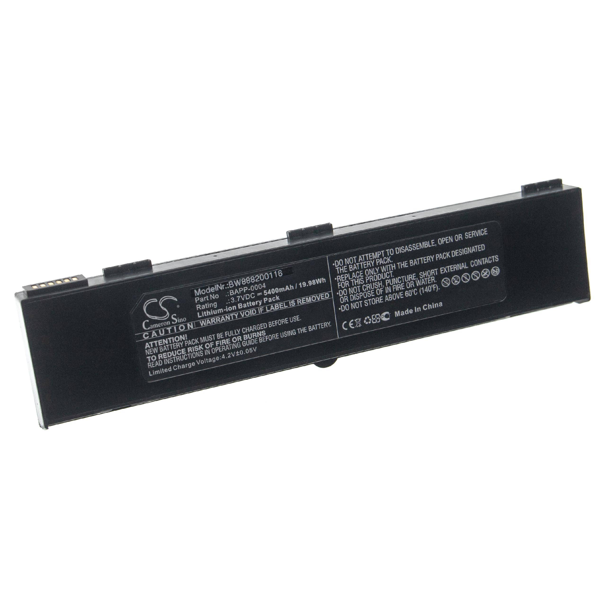 vhbw Akku Ersatz für HumanWare BAPP-0004 für Tablet Pad (5400 mAh, 3,7 V, Li-Ion)