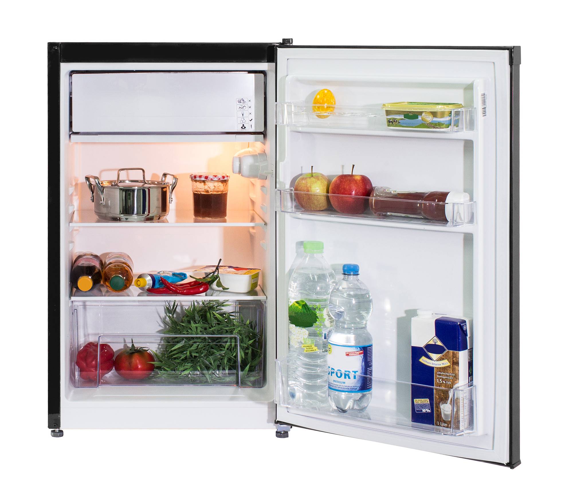 Telefunken CF-33-101-B Kühlschrank mit Eiswürfelfach / 89 L Nutzinhalt / Höhe 82,1 cm / 136 kWh/Jahr