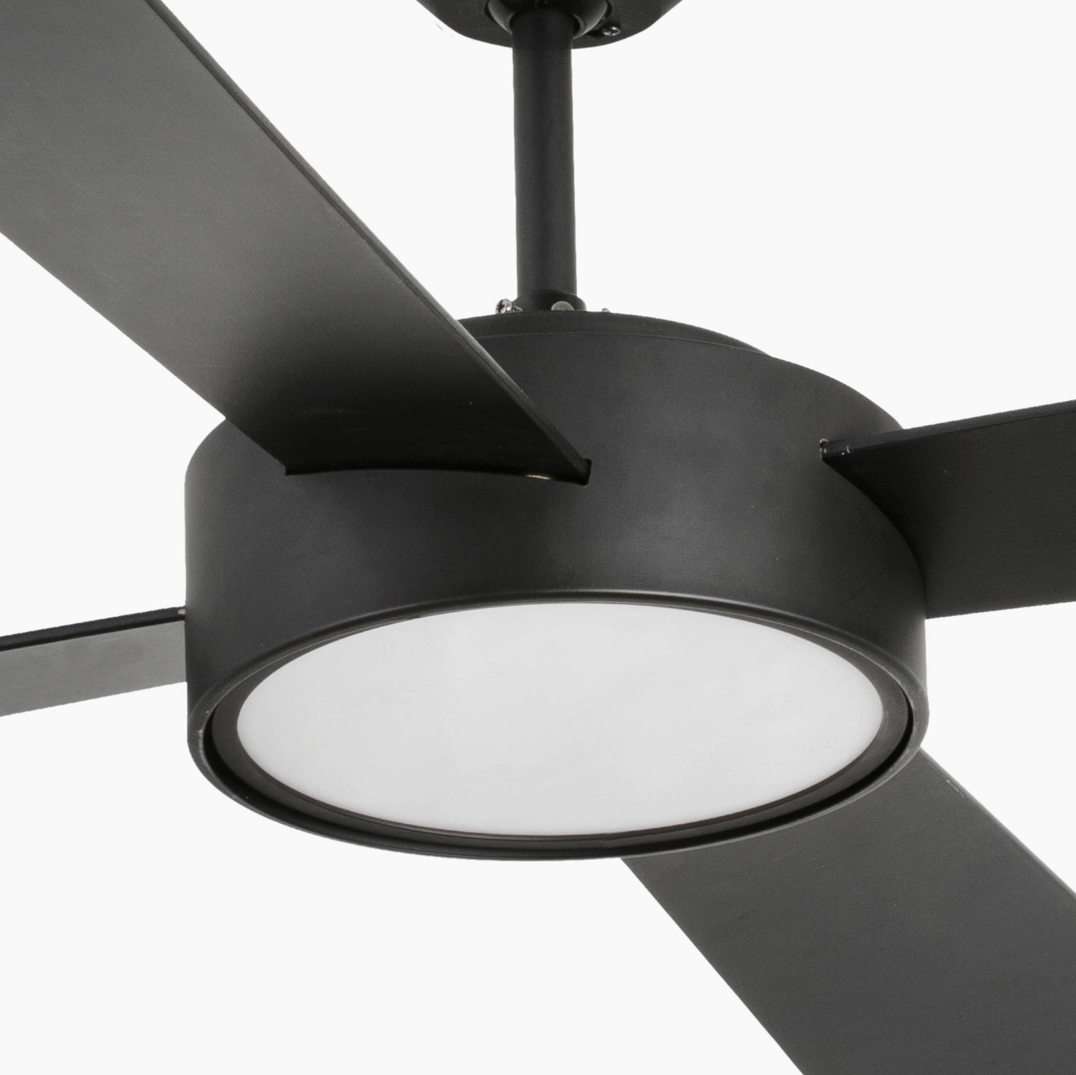 Energiespar Deckenventilator Hydra Schwarz mit LED