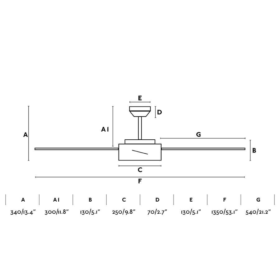 Energiespar Deckenventilator Hydra Weiß mit LED