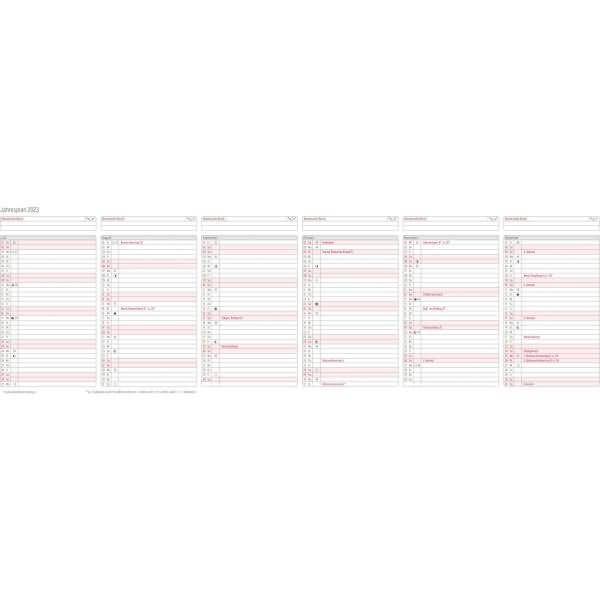 Jahresplan Mini mit Leporellofalzung Kalendarium 2023