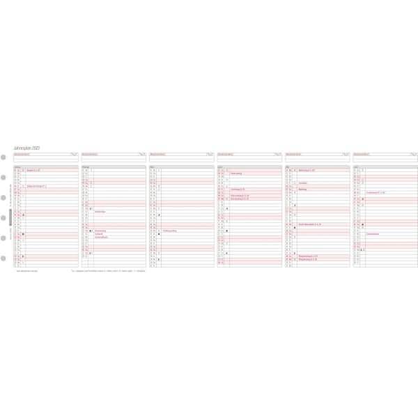 Jahresplan Mini mit Leporellofalzung Kalendarium 2023