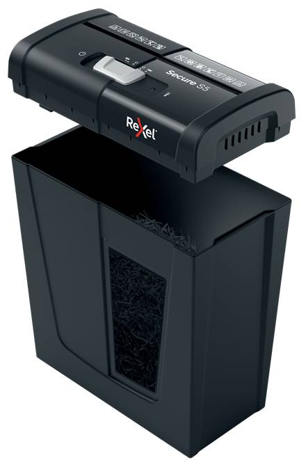 Rexel Secure S5 - Streifenzerkleinerung - 6 mm - 10 l - 75 Blätter - 70 dB - 5 Blätter