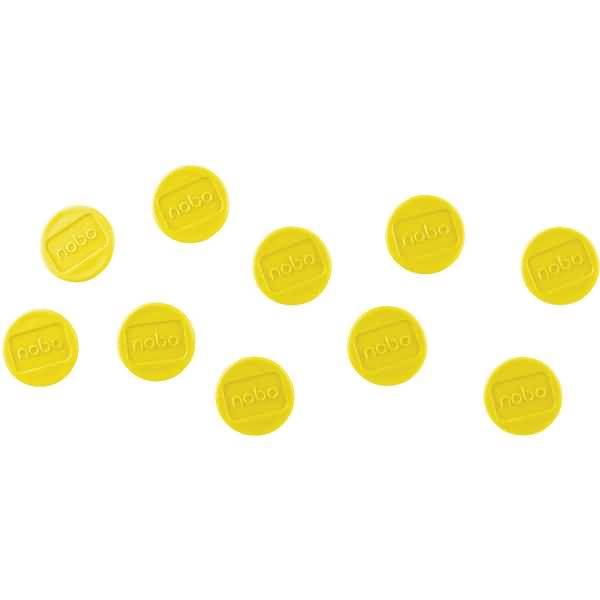 Magnet rund 13mm VE=10 Stück gelb