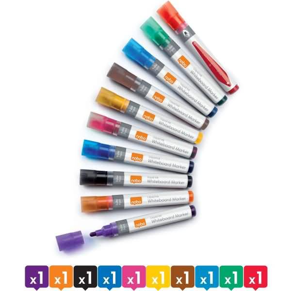 Boardmarker Liquid Ink Rundspitze VE=10 Stück sortiert