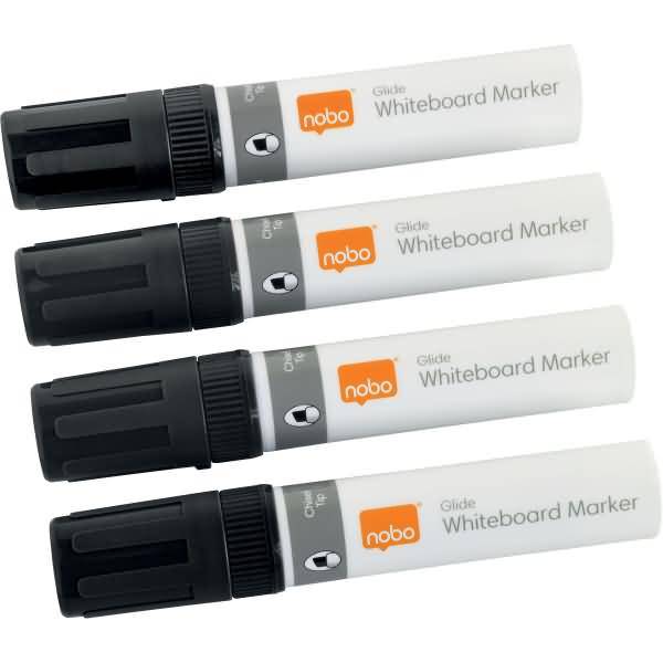 Boardmarker Glide Keilspitze VE=4 Stück schwarz