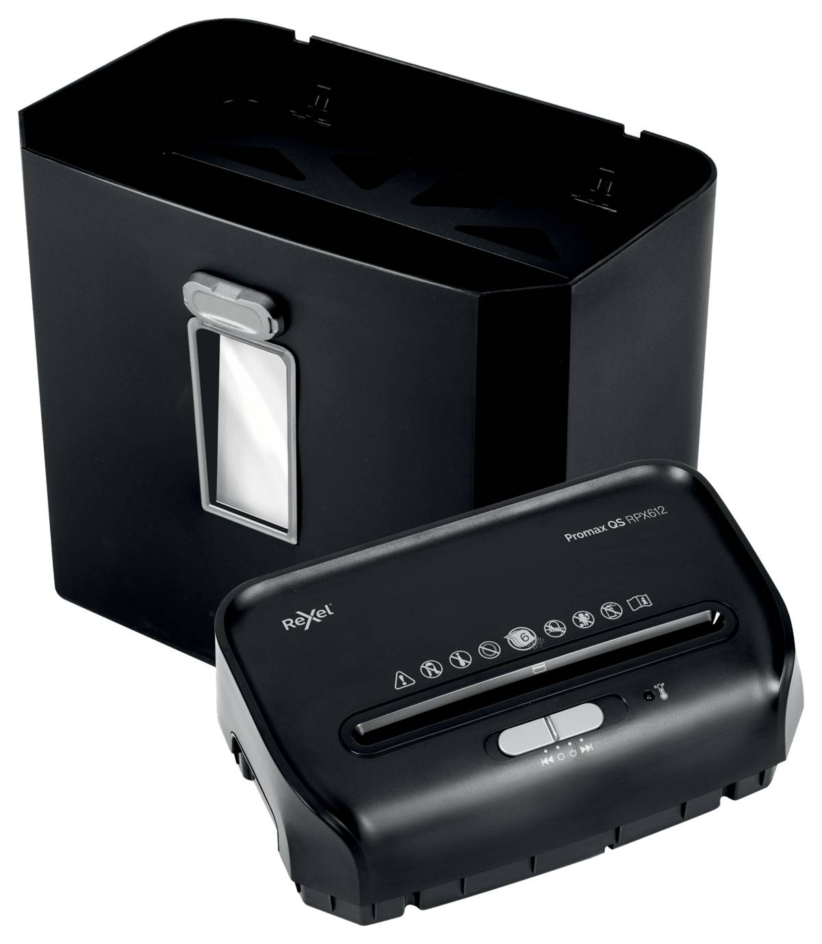 Rexel ProMax RPX612 - Kreuzschreddern - 22 cm - 4 x 40 mm - 12 l - 132 Blätter - 60 dB
