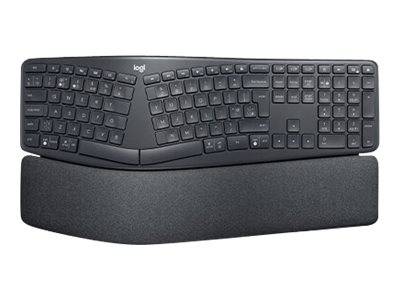 Logitech ERGO K860 - Tastatur - kabellos - 2.4 GHz, Bluetooth 5.0